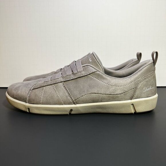 Womens SKECHERS Air Cooled Memory Foam Gray Slip On Sneakers / Size 11 - Picture 4 of 9